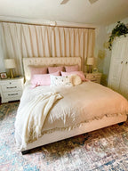 Linen Ruffled Pillow Shams, Pink Ruffled Pillowcase, Custom Pillowcases, Ruffled Decorative Pillow Cover - Mothers Day Gift For Her