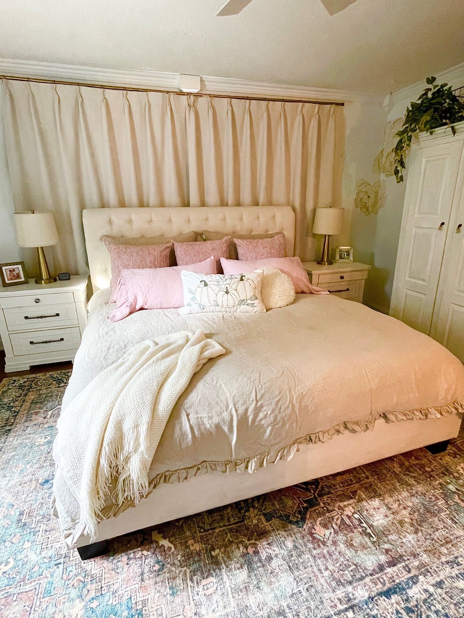 Linen Ruffled Pillow Shams, Pink Ruffled Pillowcase, Custom Pillowcases, Ruffled Decorative Pillow Cover - Mothers Day Gift For Her