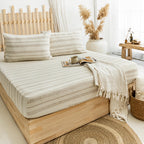 Washed Muslin Fitted Sheet, Organic Muslin Fitted Bed Sheet, Gots Certified Cotton Bedding, Breathable Cotton Sheet, King, Queen Size Fitted