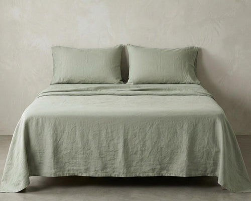 100% Pure European Linen Sheet Set | Soft Washed Bedding | Breathable Luxury Bed Set